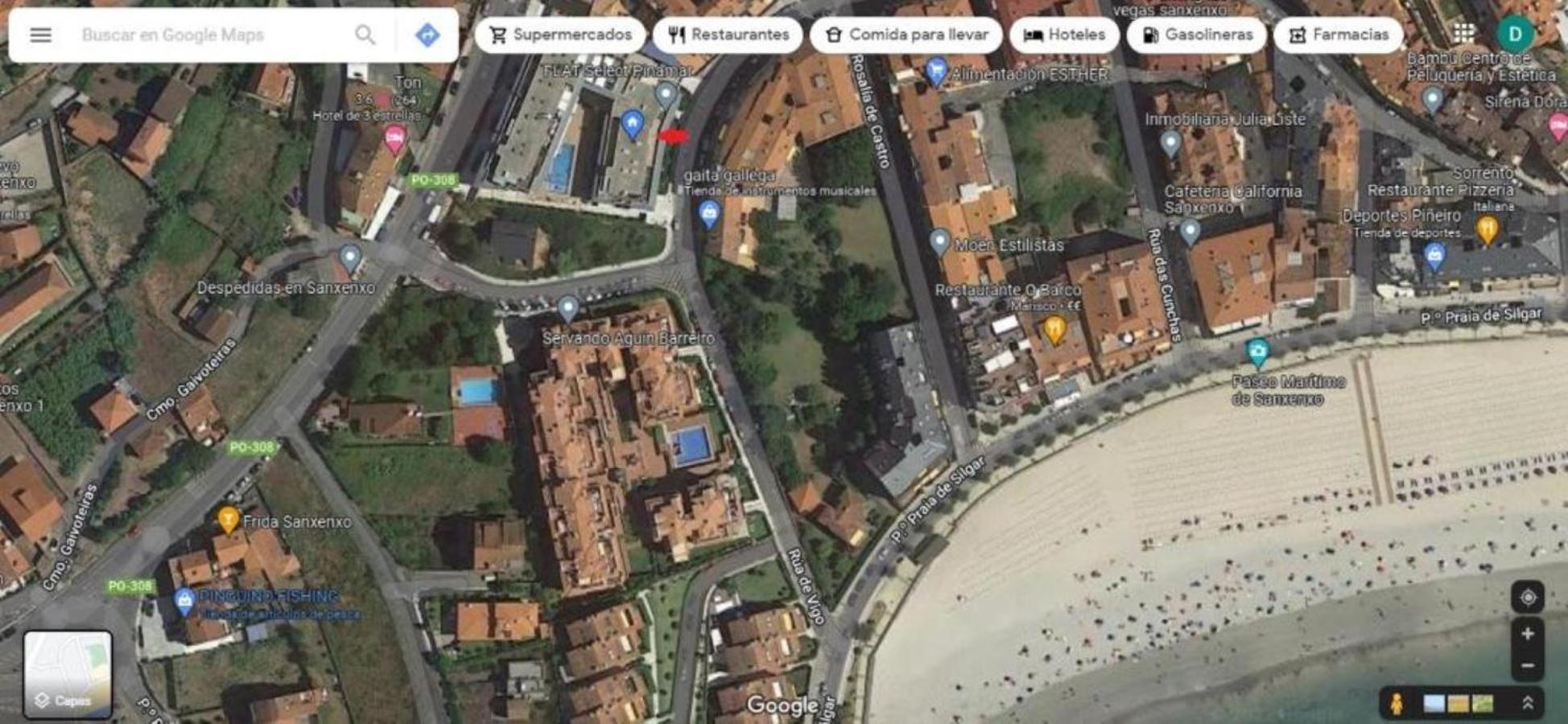 Apartamento En Urbanizacion Con Piscina En Playa De Silgar Sanxenxo Exteriör bild