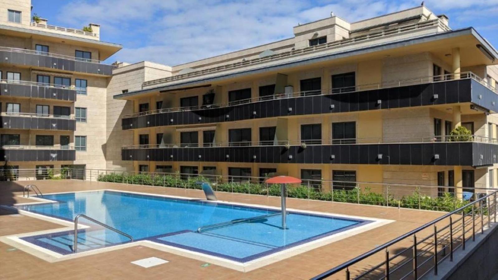 Apartamento En Urbanizacion Con Piscina En Playa De Silgar Sanxenxo Exteriör bild